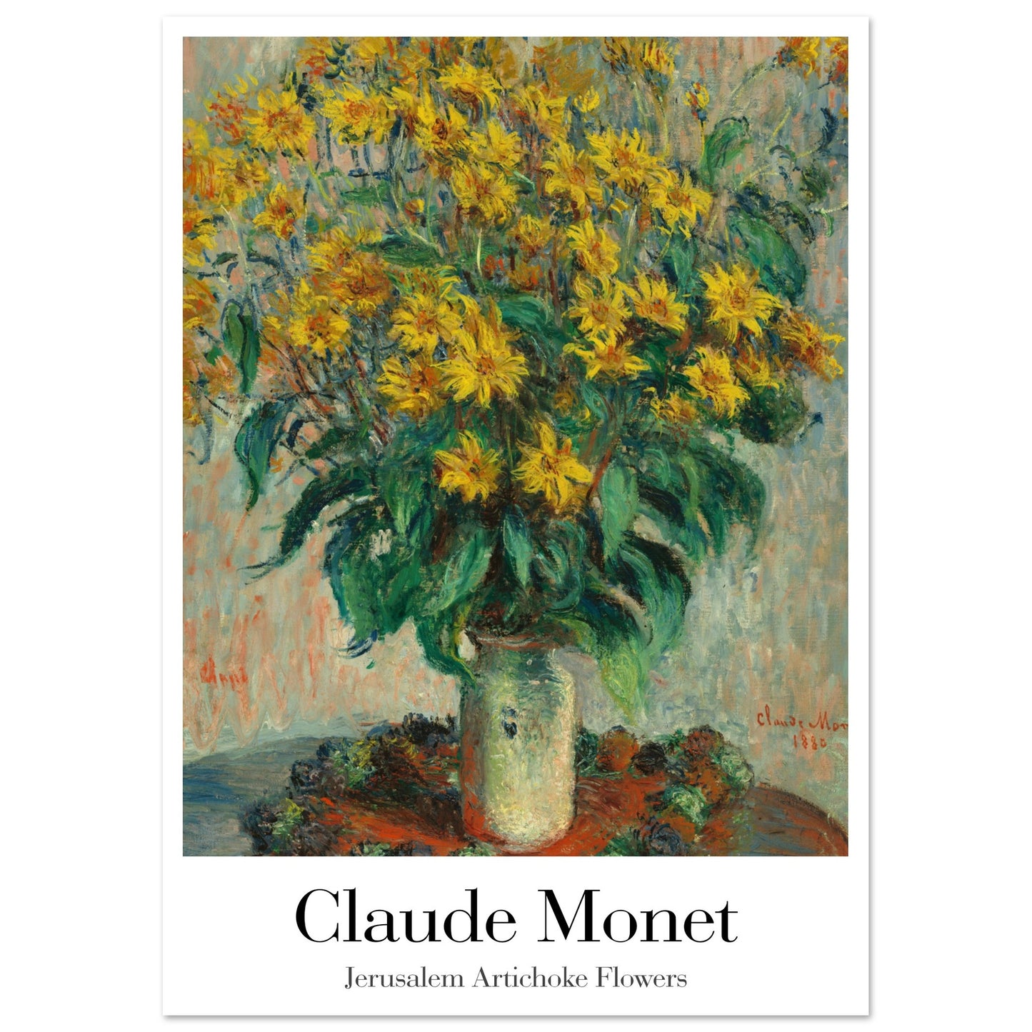 Jerusalem Artichoke Flowers - by Claude Monet