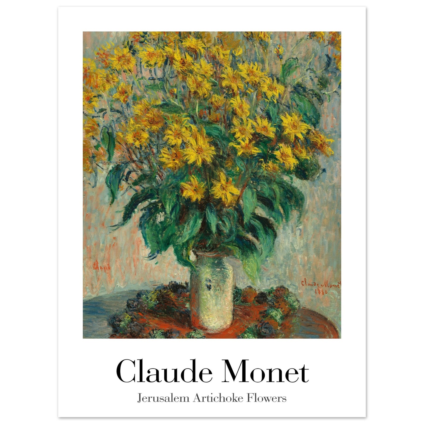 Jerusalem Artichoke Flowers - by Claude Monet