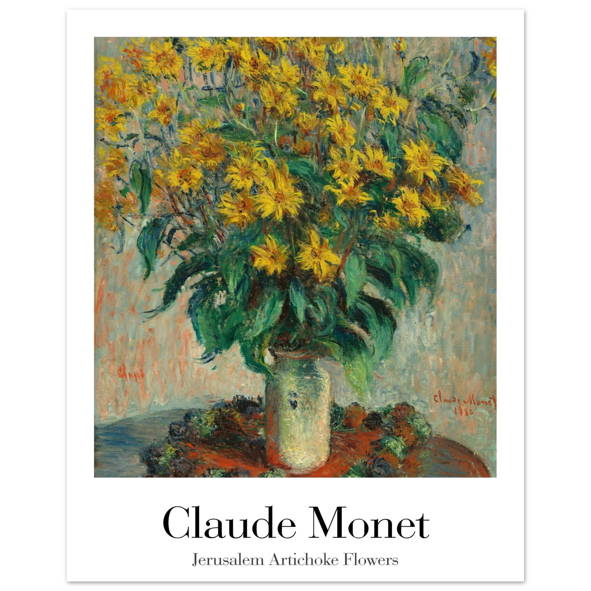 Jerusalem Artichoke Flowers - by Claude Monet