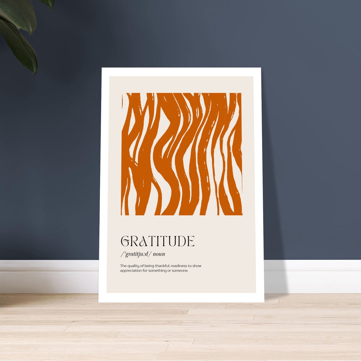 Motivational poster: Gratitude - A visual reminder to cultivate thankfulness in captivating design