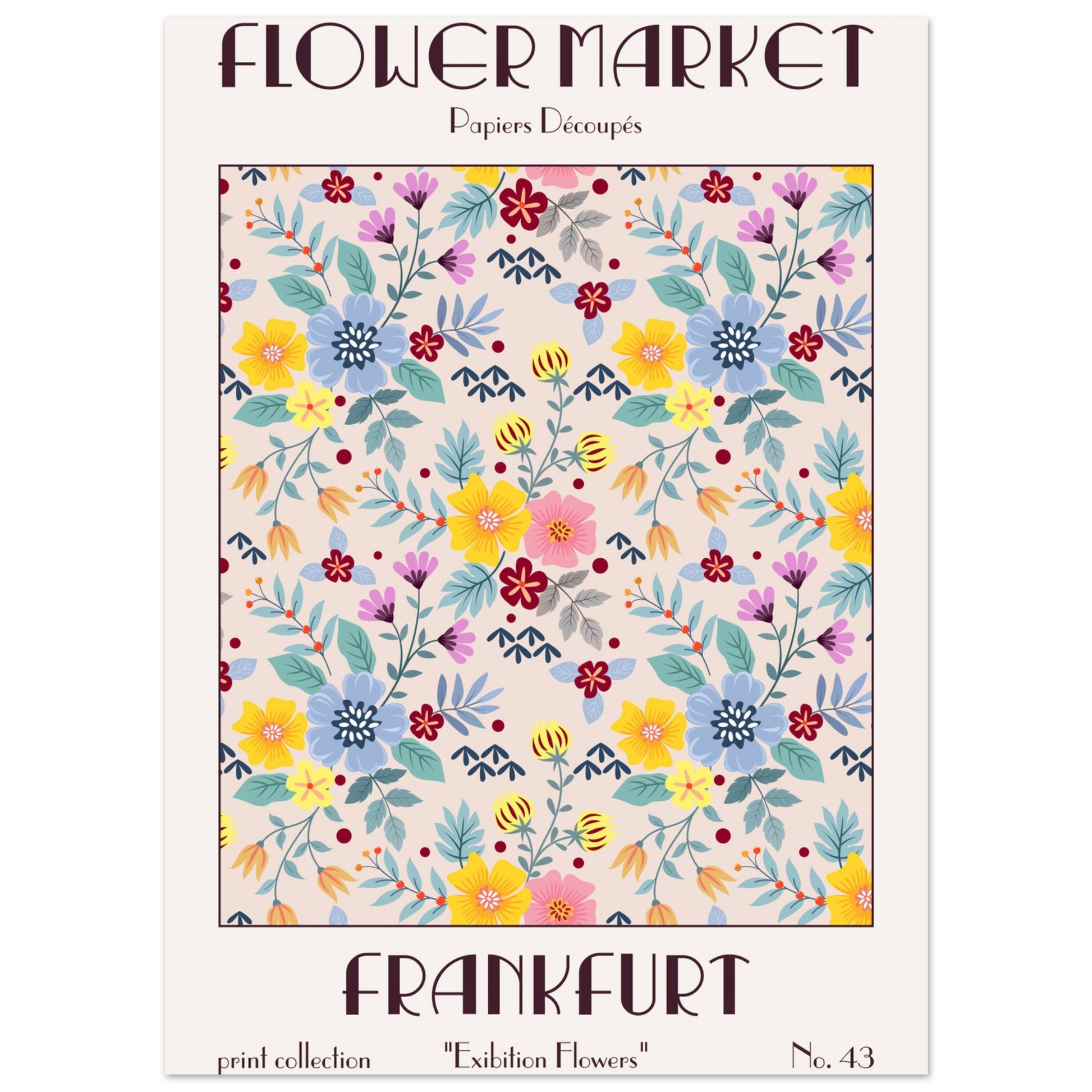 Frankfurt Flower Market Exhibition art print featuring vibrant blooms