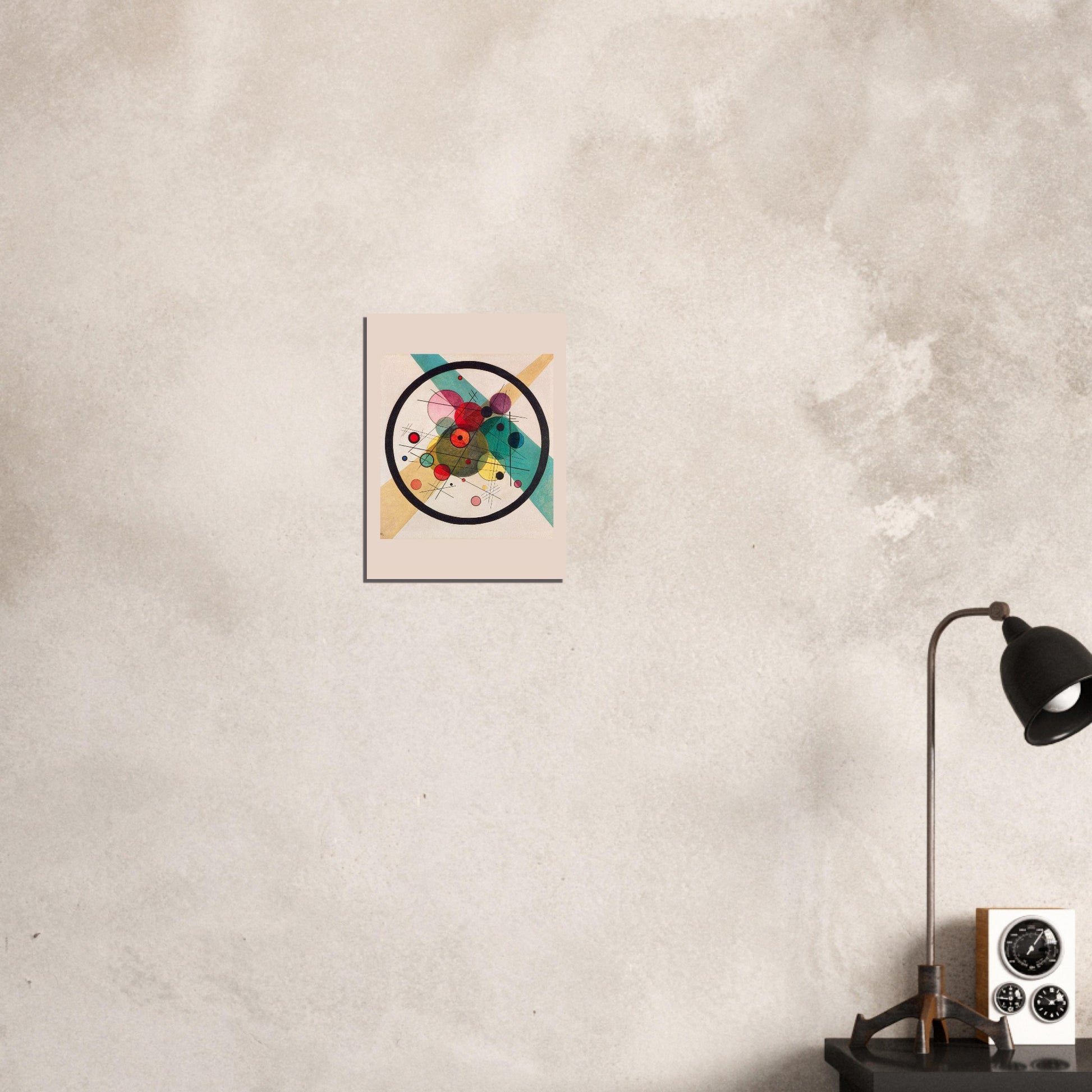 Poster of Wassily Kandinsky's Circles in a Circle - A captivating art print of harmonious circles and abstract dance