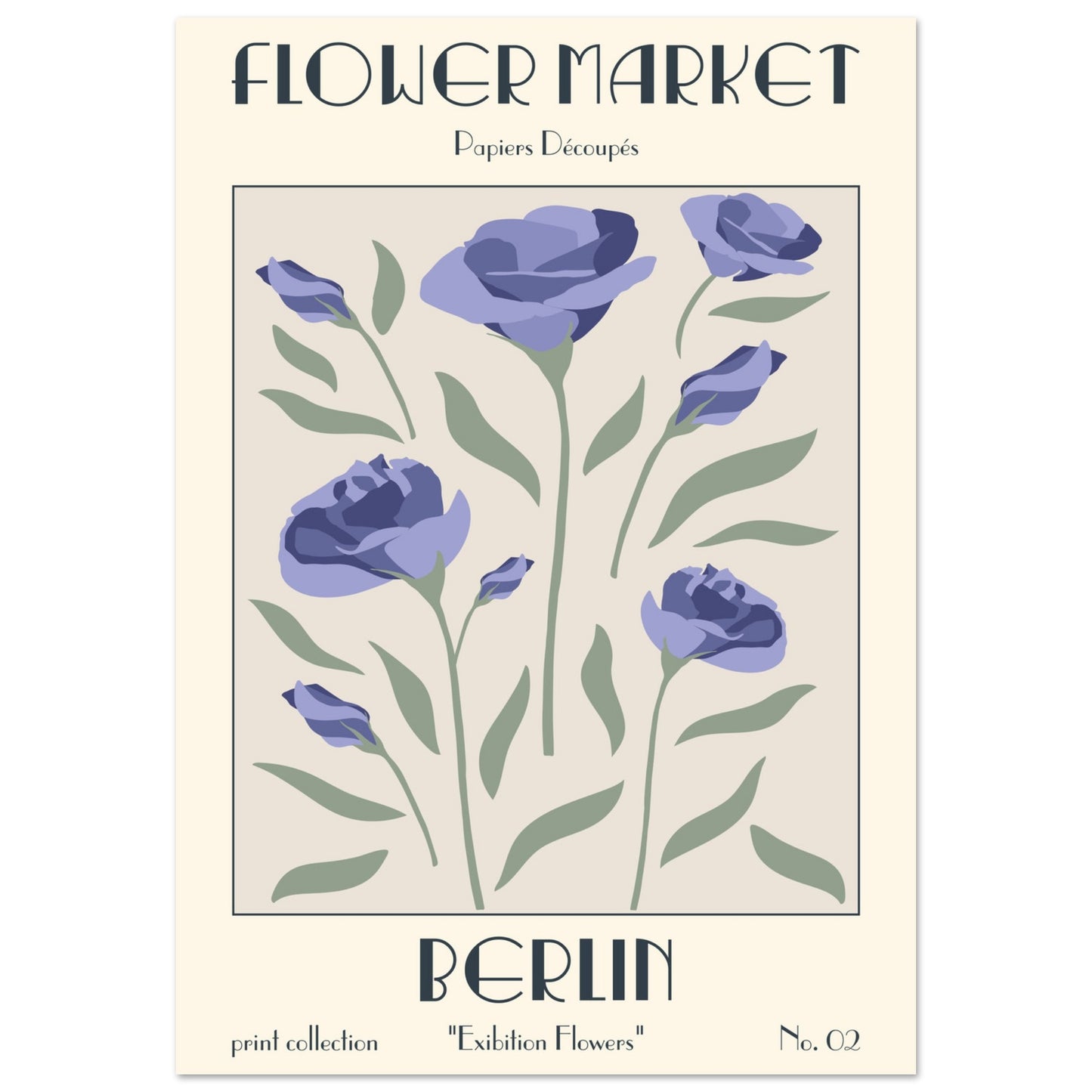 Berlin flower market-inspired poster