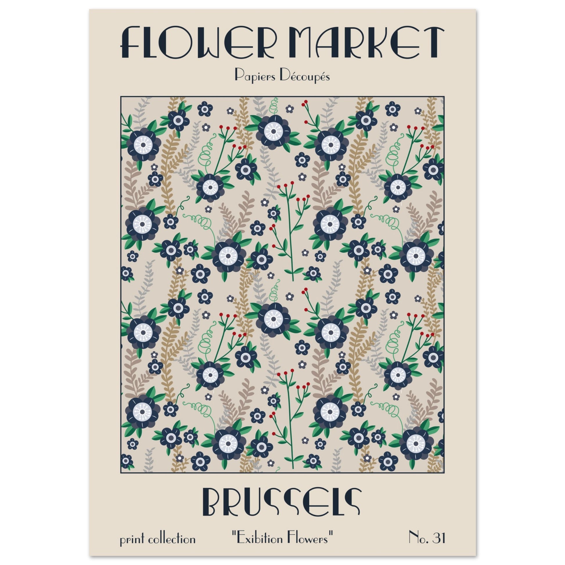 Brussels Flower Market exhibition art print