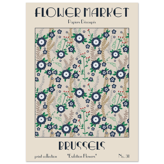 Brussels Flower Market exhibition art print