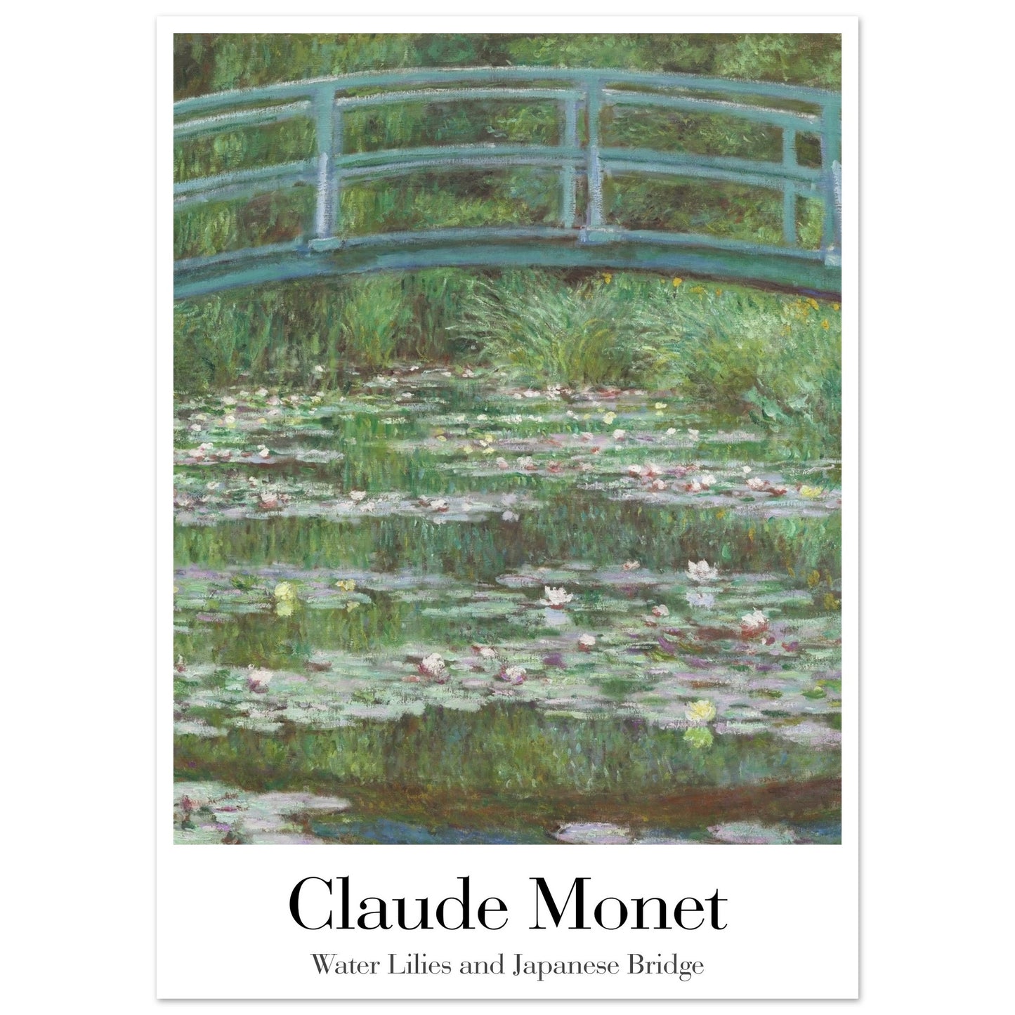 Water Lilies and Japanese Bridge - by Claude Monet