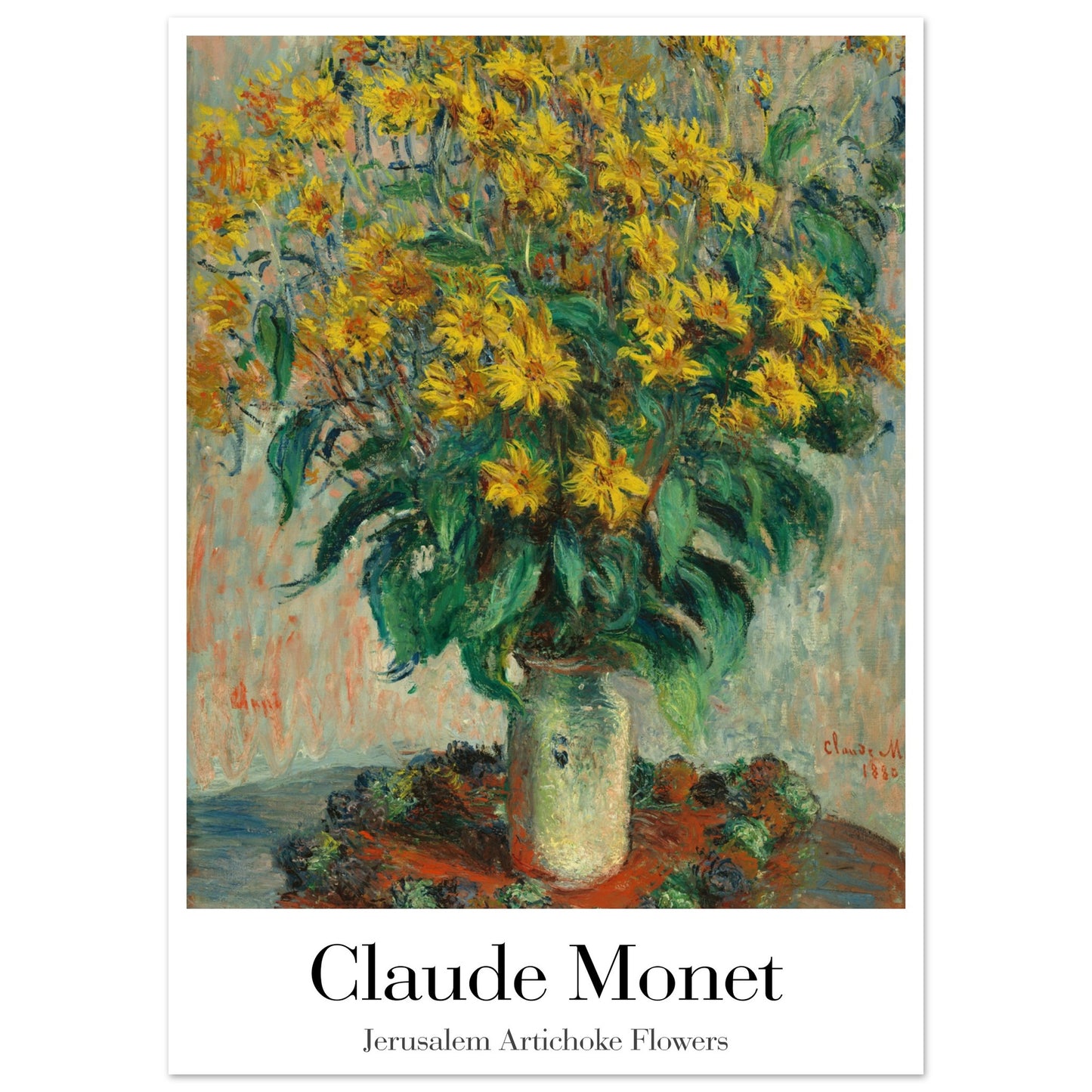 Jerusalem Artichoke Flowers - by Claude Monet