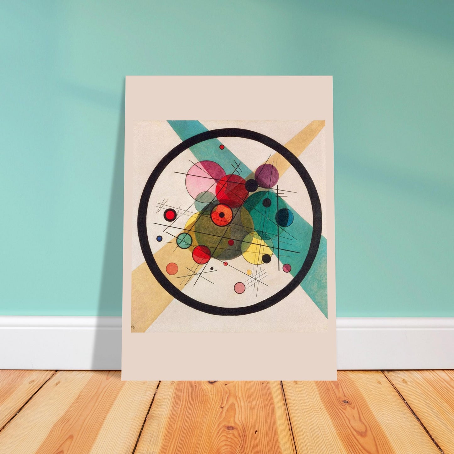 Poster of Wassily Kandinsky's Circles in a Circle - A captivating art print of harmonious circles and abstract dance