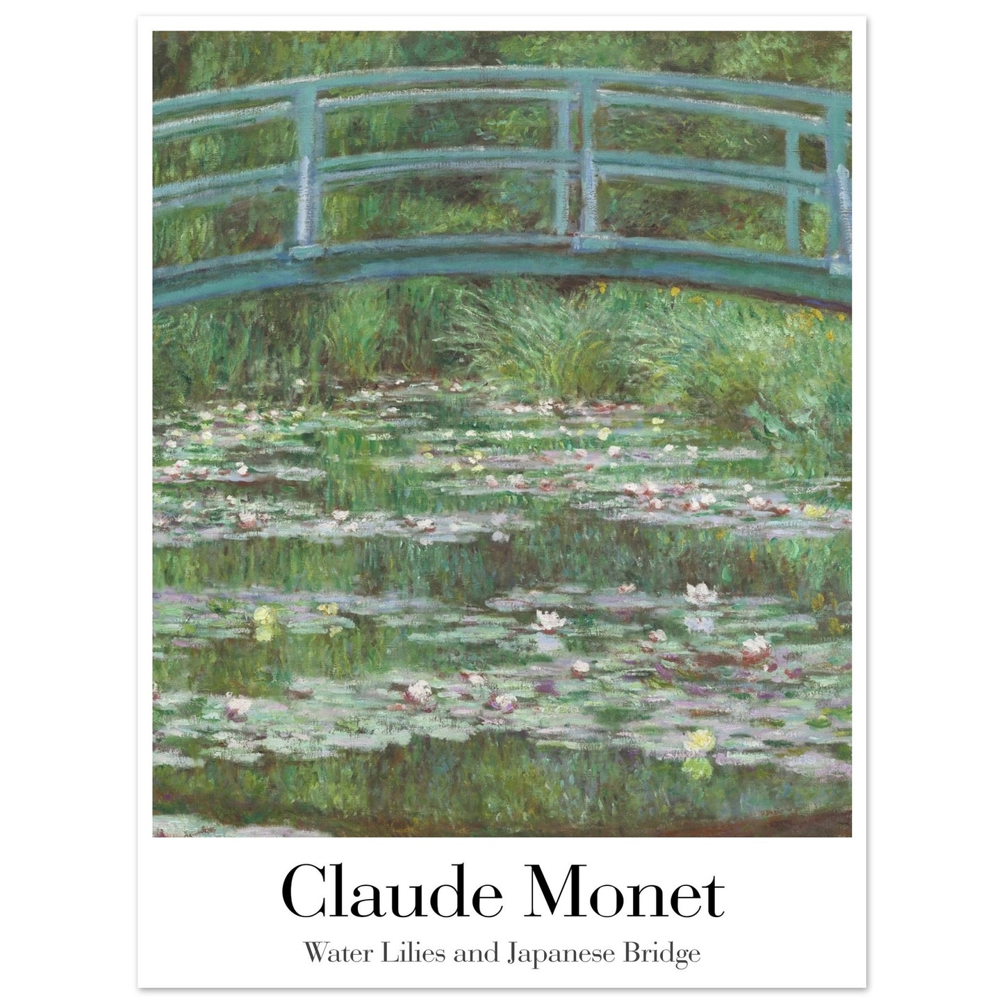 Water Lilies and Japanese Bridge - by Claude Monet