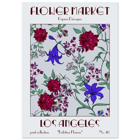 Los Angeles Flower Market exhibition art print featuring vibrant blooms