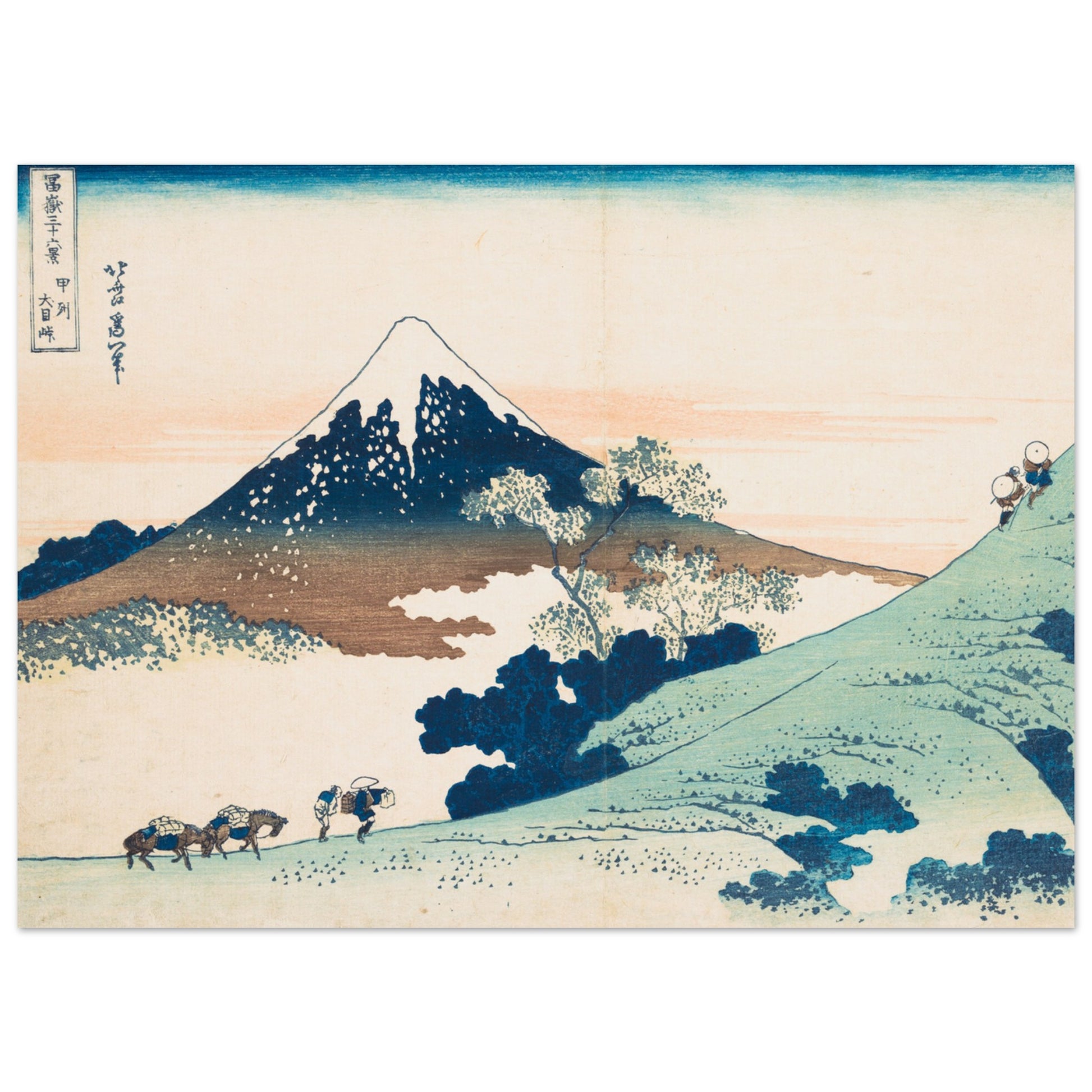 Fuji from Inume Pass - by Katsushika Hokusai