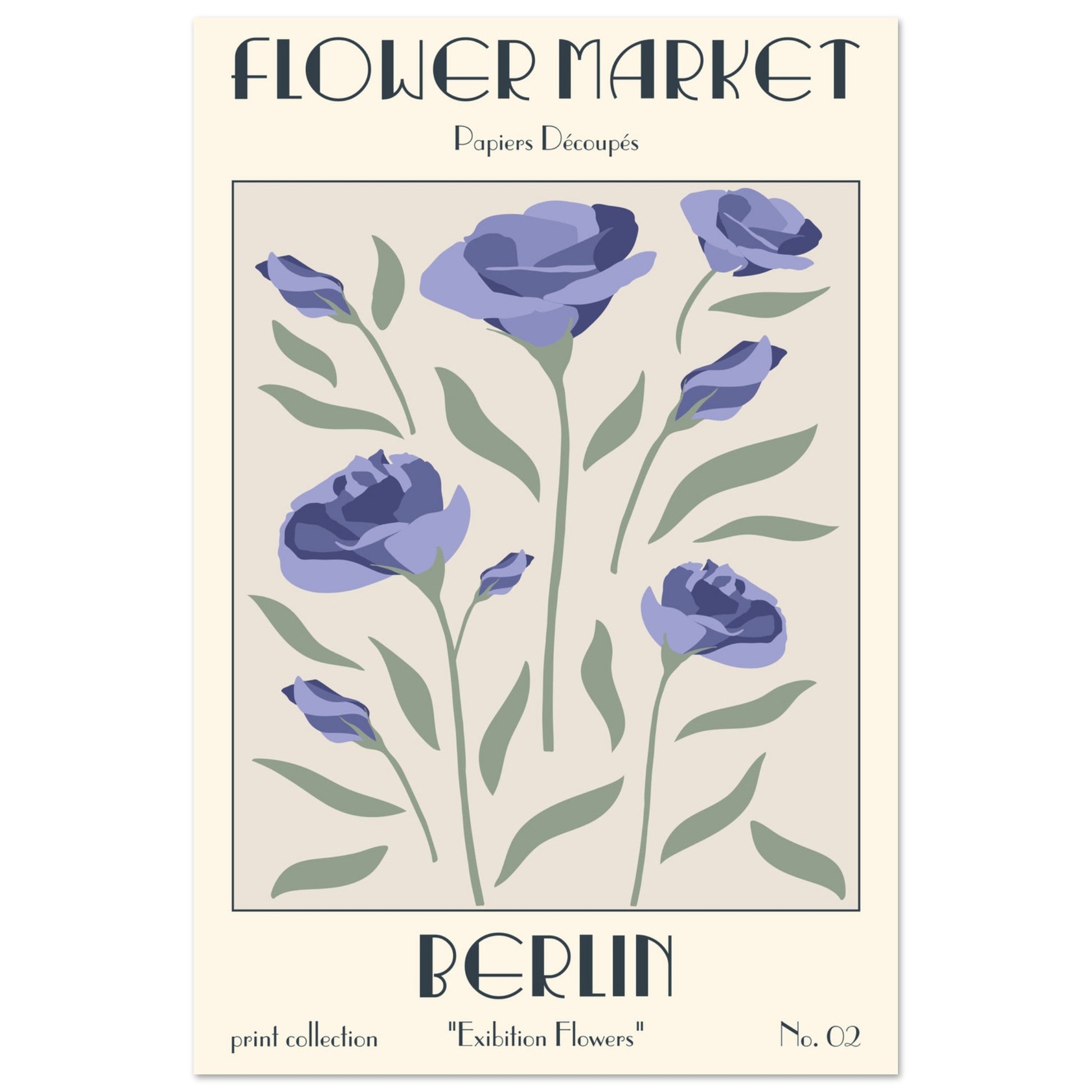 Berlin flower market-inspired poster