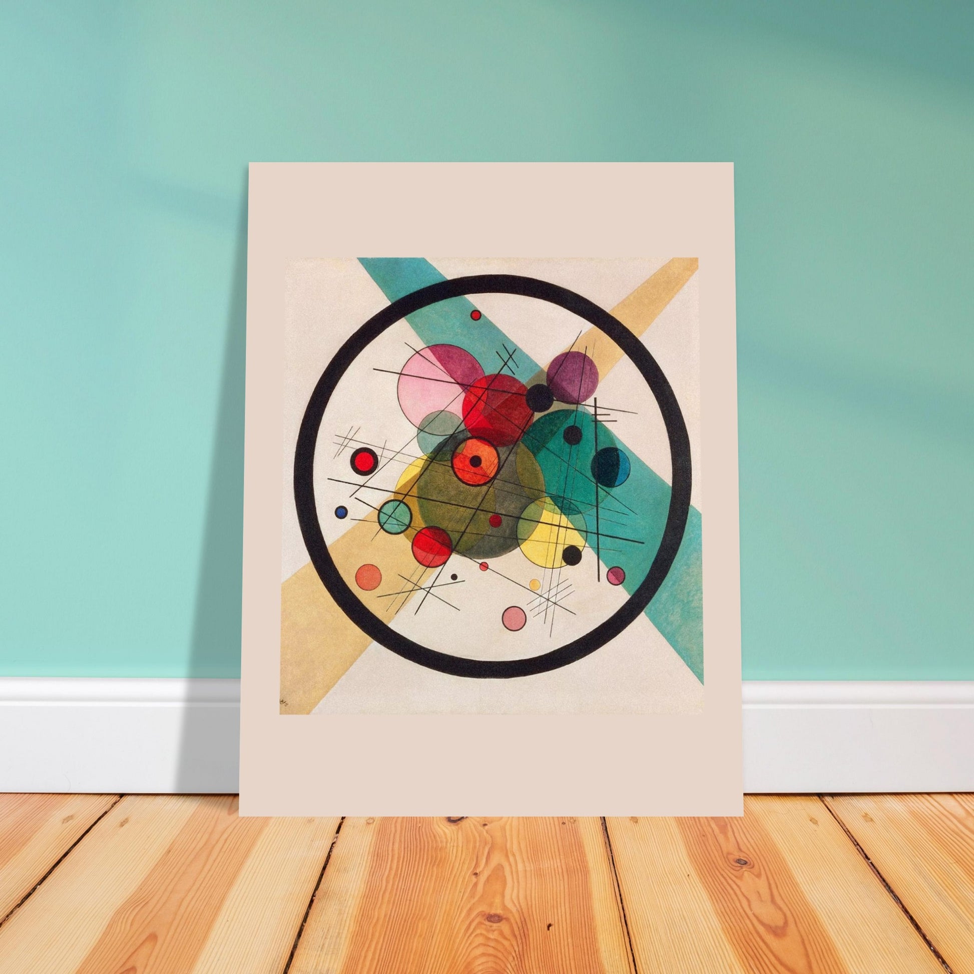 Poster of Wassily Kandinsky's Circles in a Circle - A captivating art print of harmonious circles and abstract dance