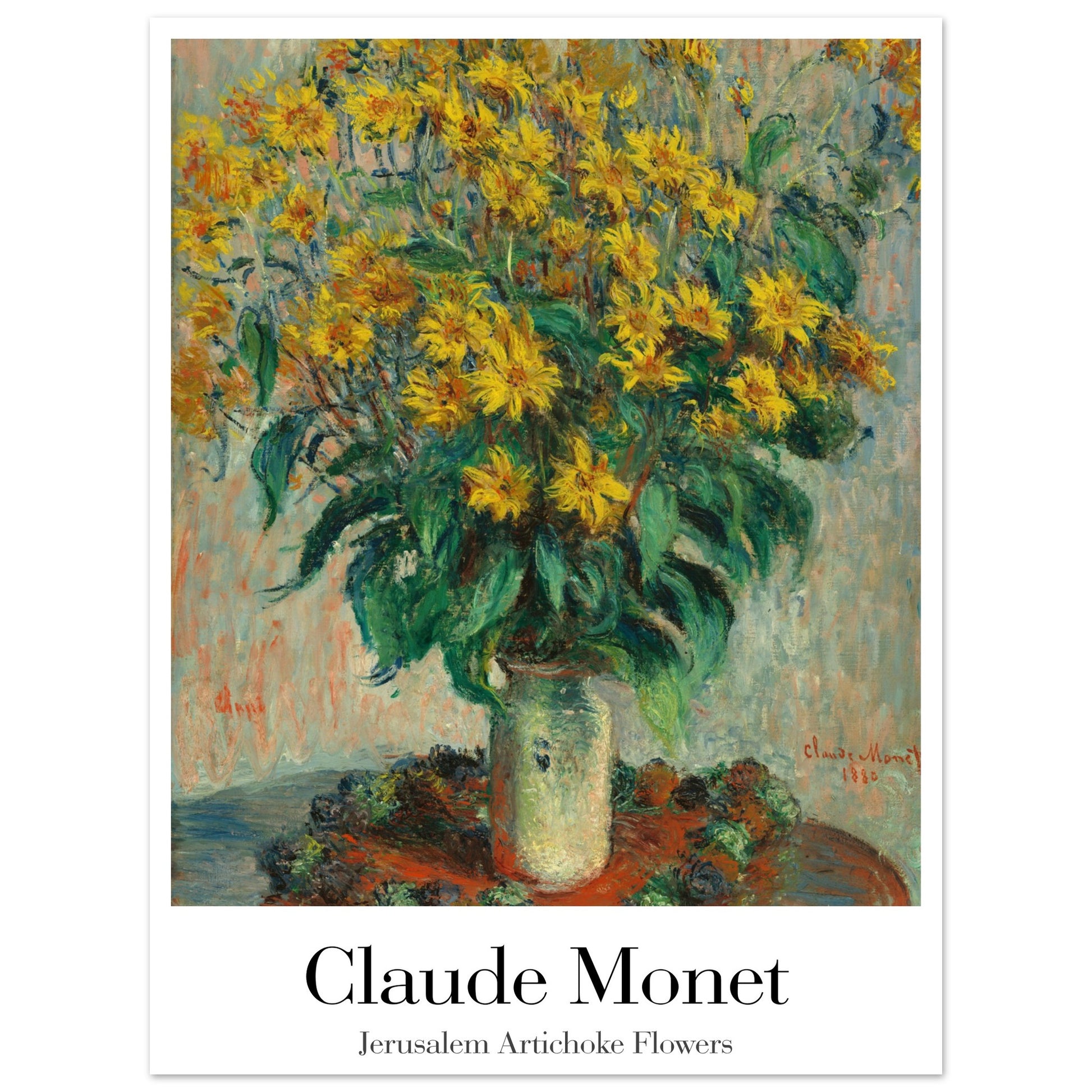 Jerusalem Artichoke Flowers - by Claude Monet