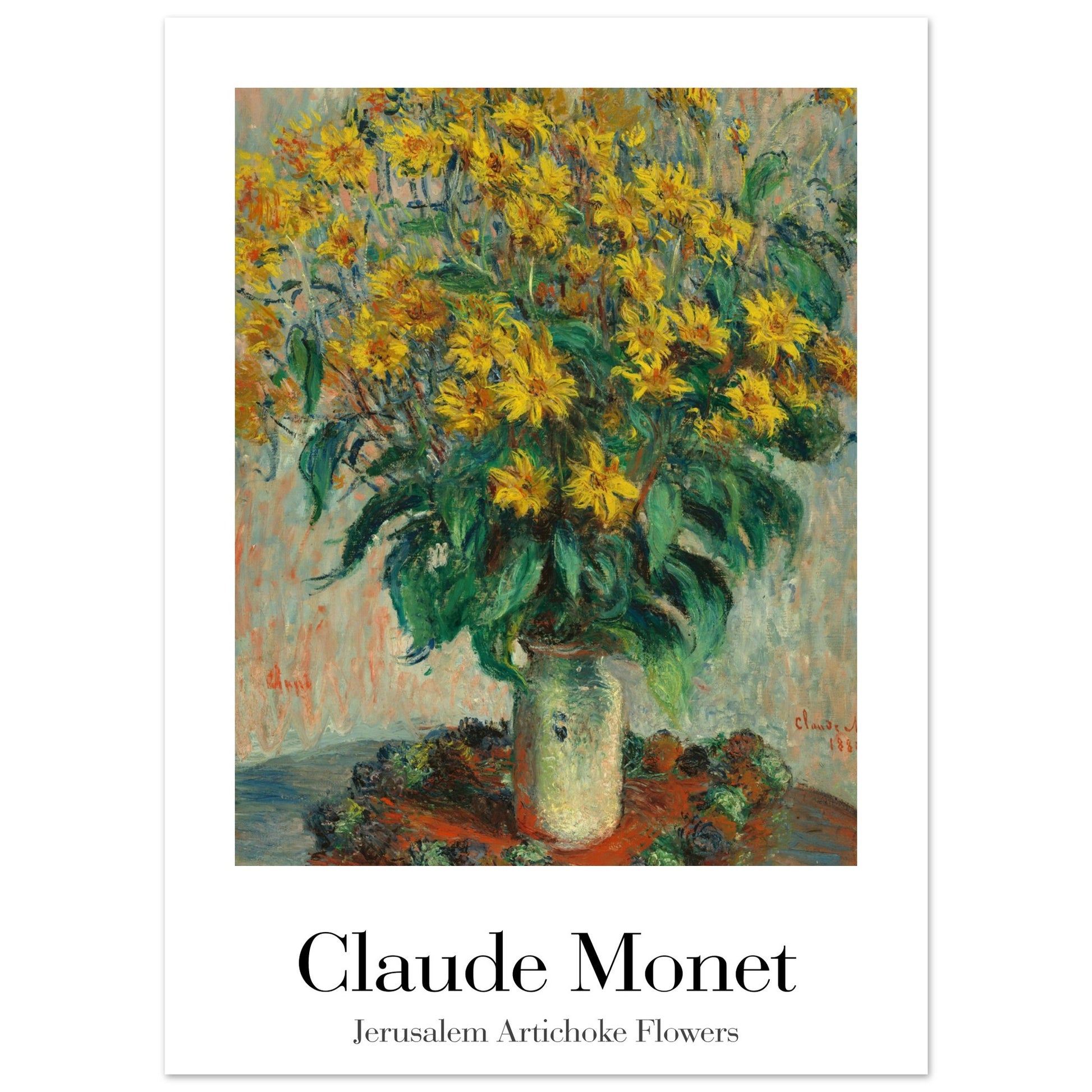 Jerusalem Artichoke Flowers - by Claude Monet