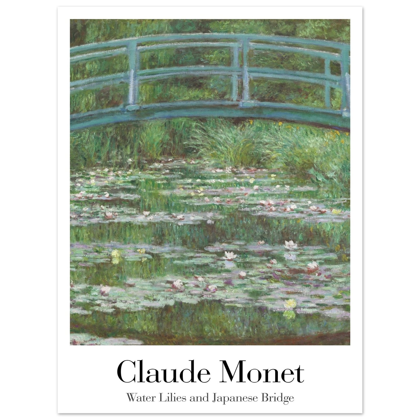 Water Lilies and Japanese Bridge - by Claude Monet