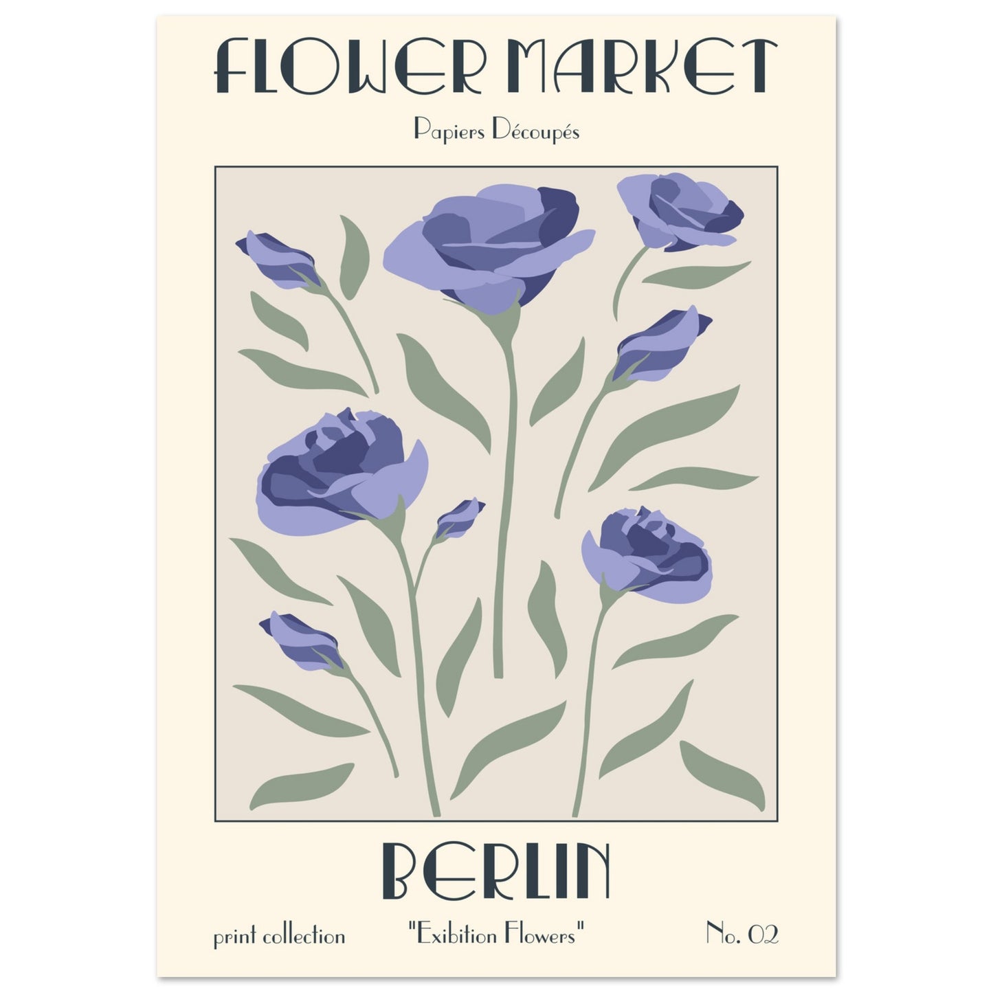 Berlin flower market-inspired poster