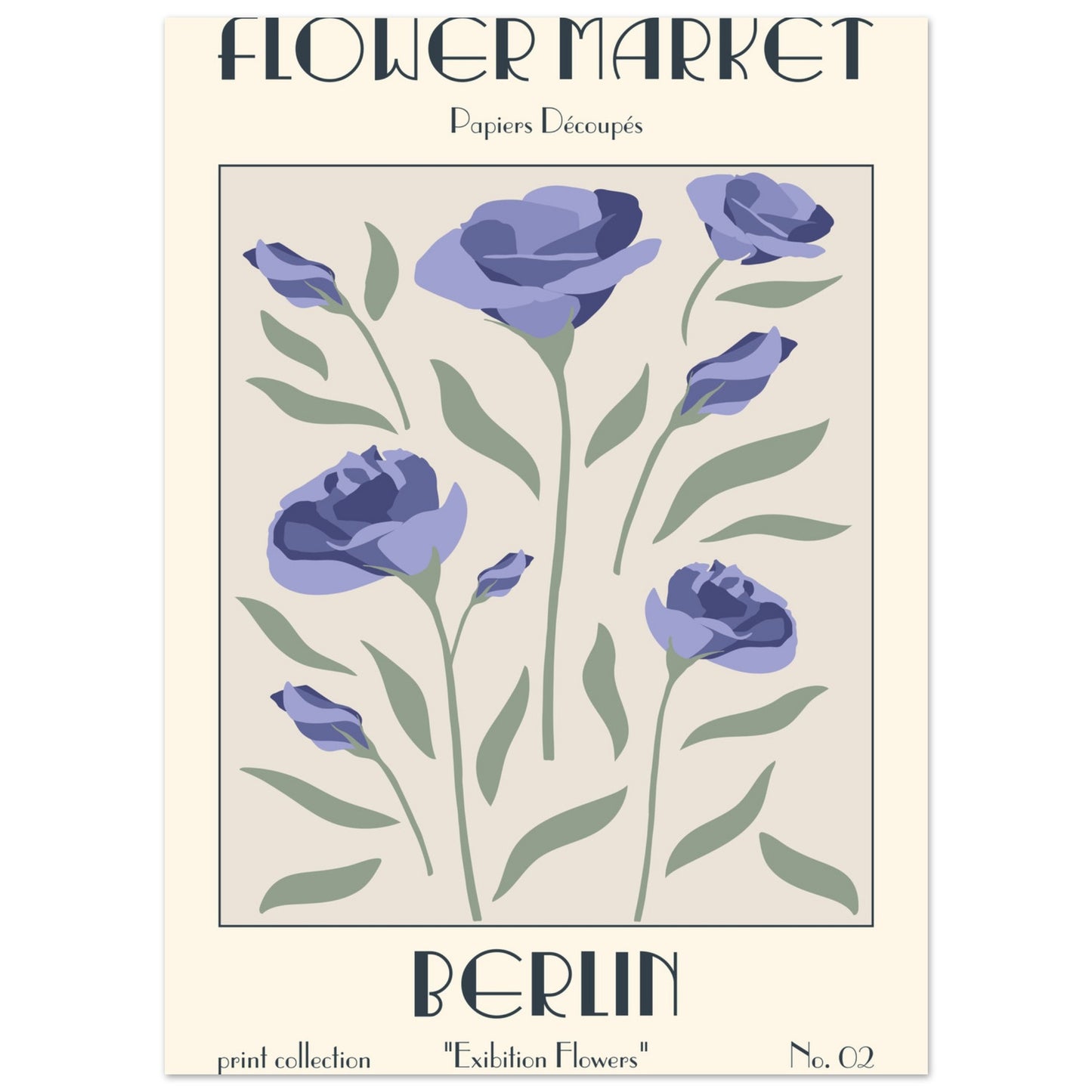 Berlin flower market-inspired poster