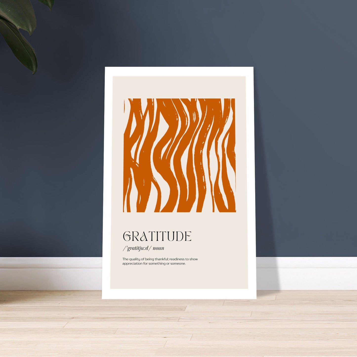 Motivational poster: Gratitude - A visual reminder to cultivate thankfulness in captivating design