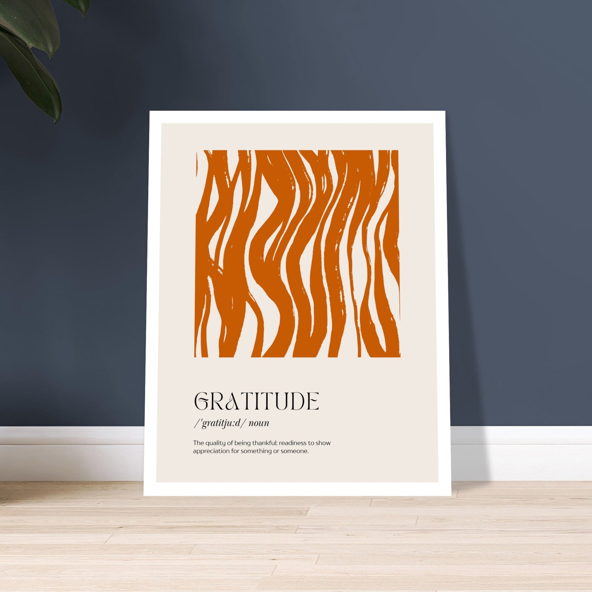 Motivational poster: Gratitude - A visual reminder to cultivate thankfulness in captivating design