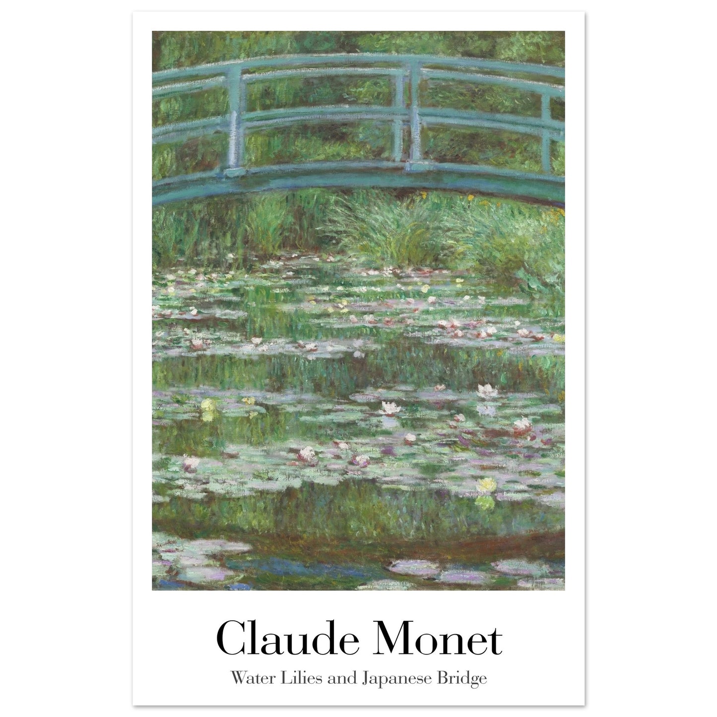 Water Lilies and Japanese Bridge - by Claude Monet