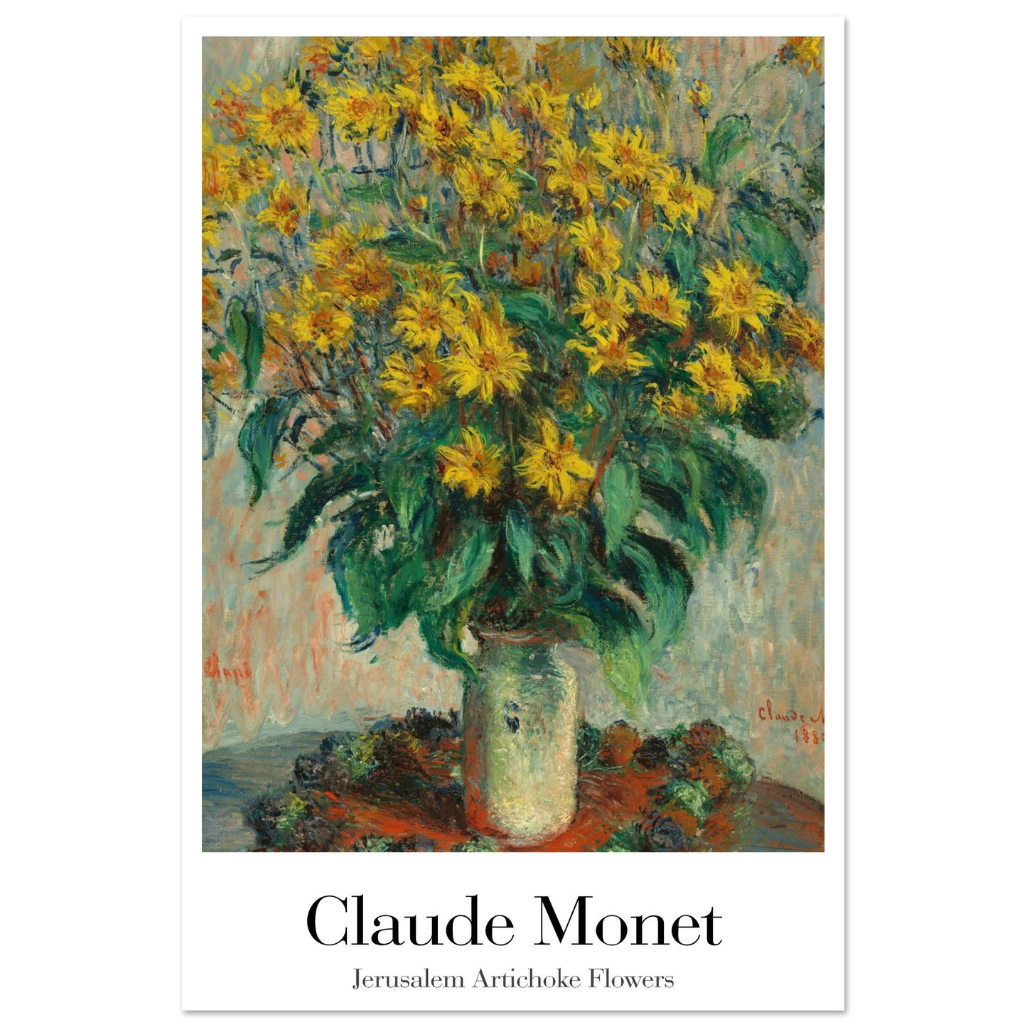 Jerusalem Artichoke Flowers - by Claude Monet