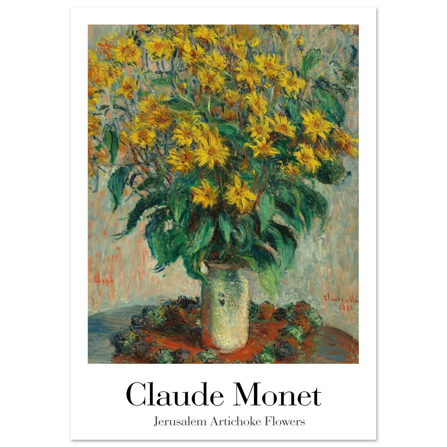 Jerusalem Artichoke Flowers - by Claude Monet