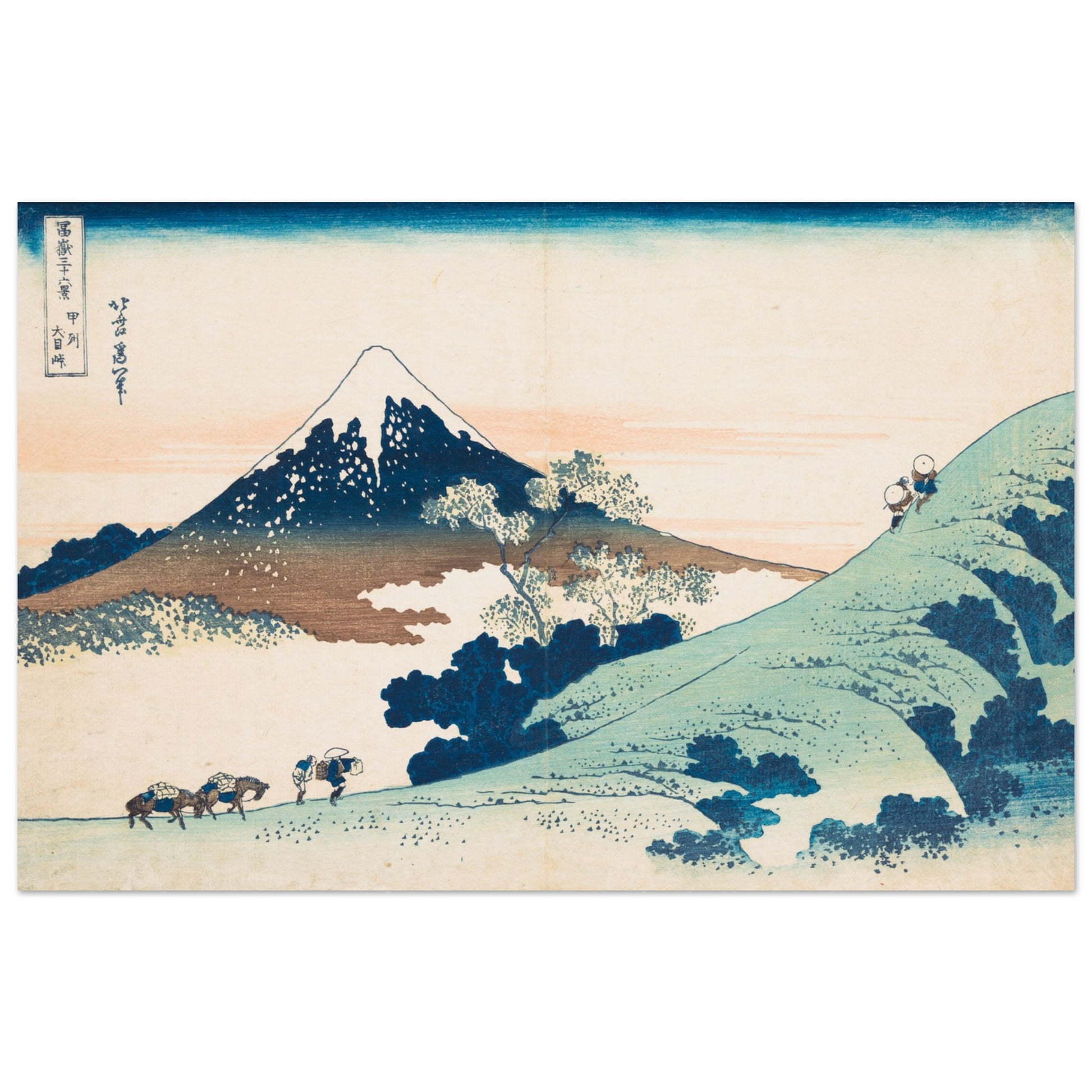 Fuji from Inume Pass - by Katsushika Hokusai