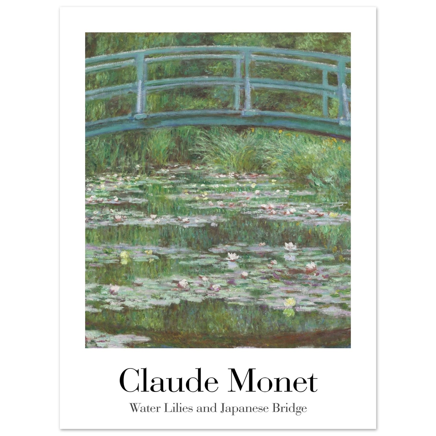 Water Lilies and Japanese Bridge - by Claude Monet