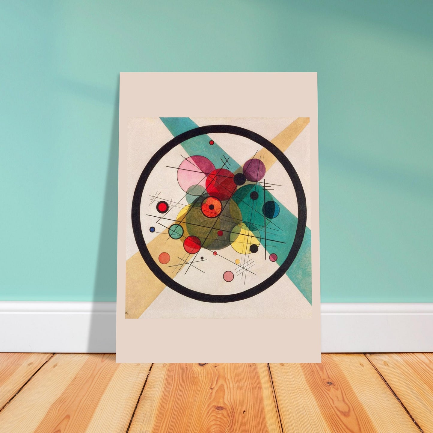 Poster of Wassily Kandinsky's Circles in a Circle - A captivating art print of harmonious circles and abstract dance