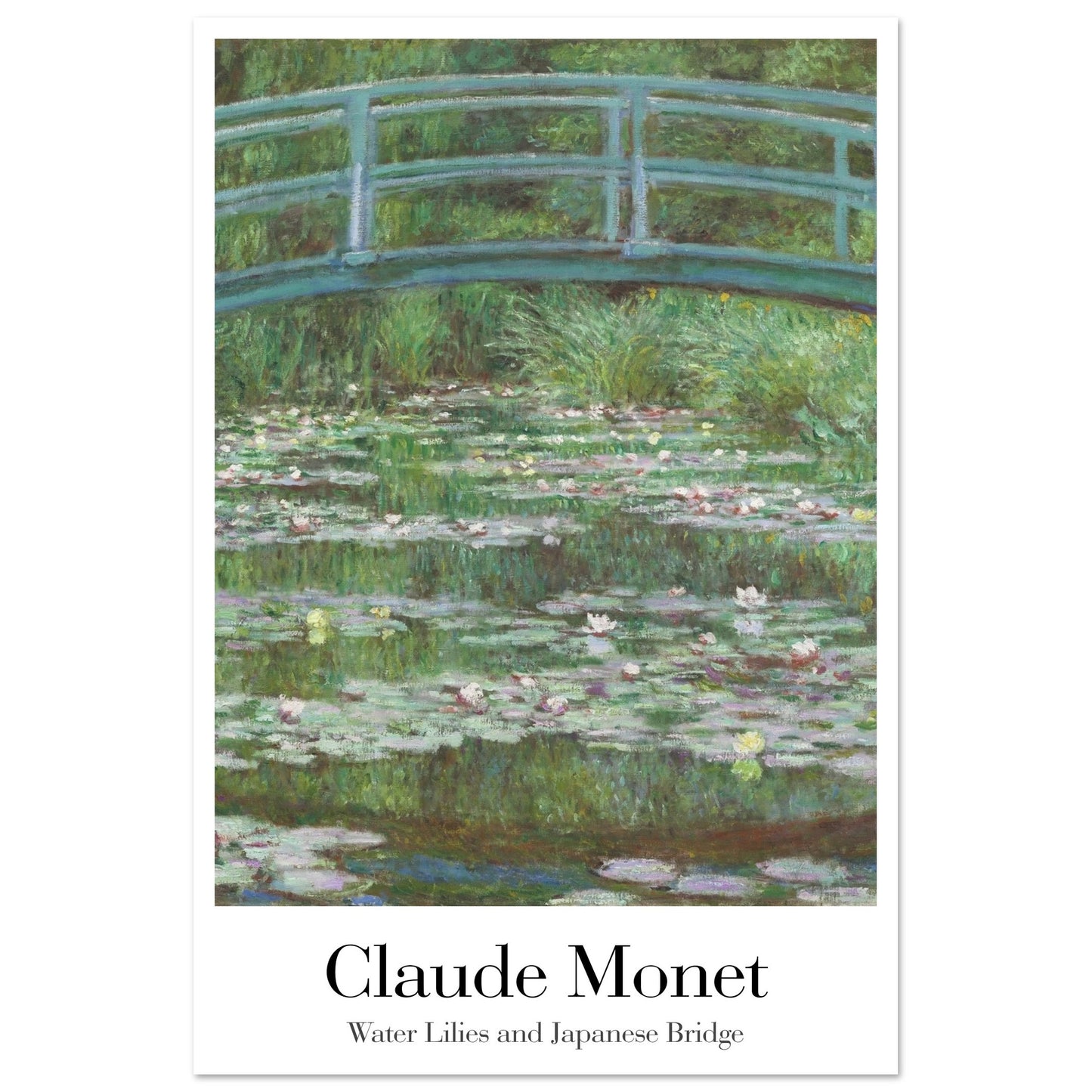 Water Lilies and Japanese Bridge - by Claude Monet