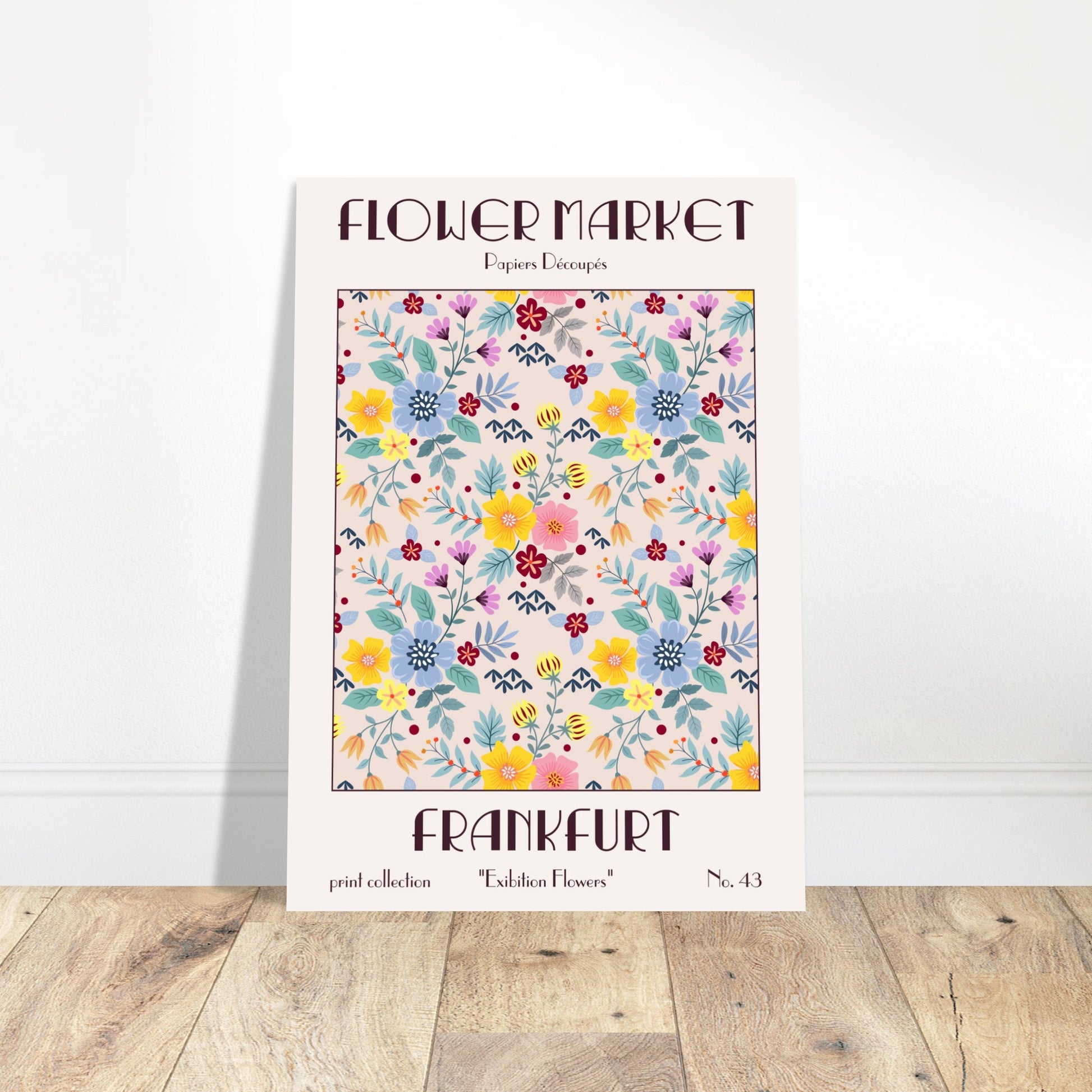 Frankfurt Flower Market Exhibition art print featuring vibrant blooms