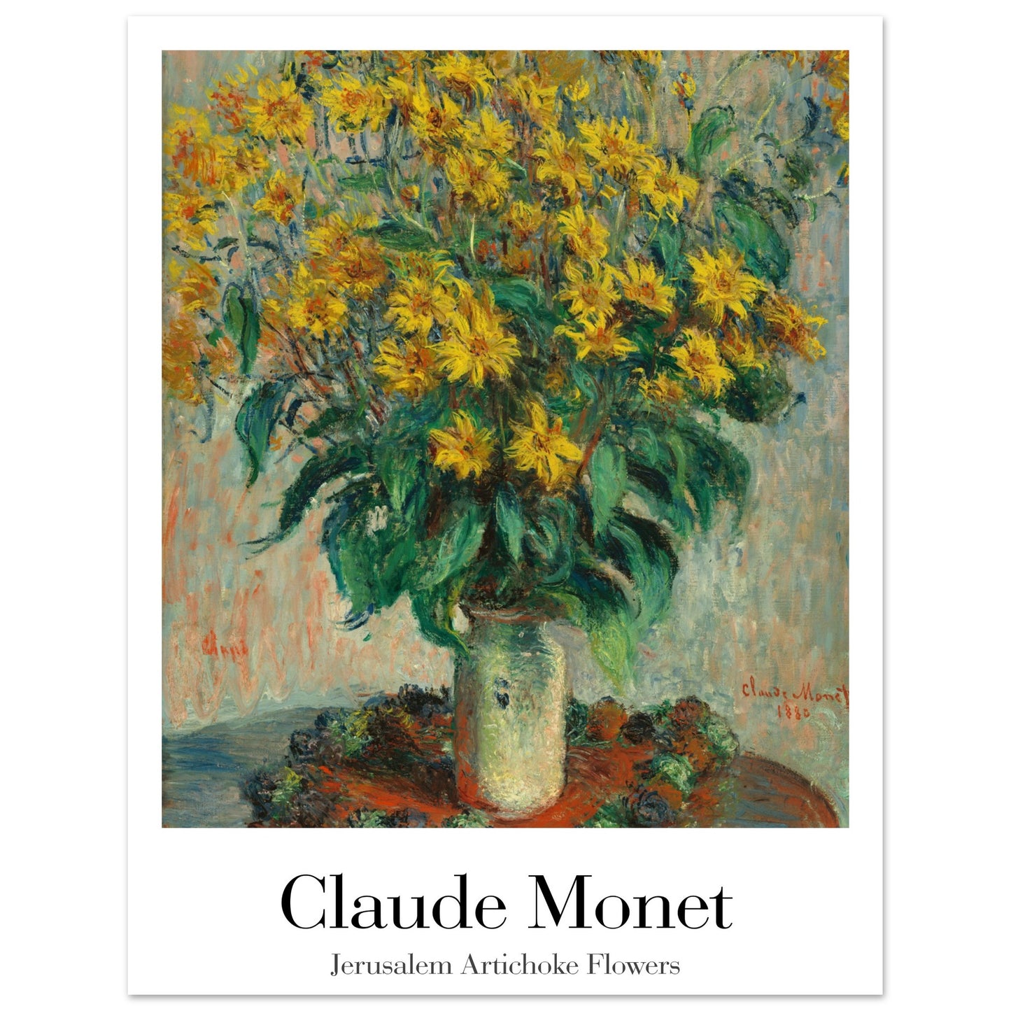 Jerusalem Artichoke Flowers - by Claude Monet