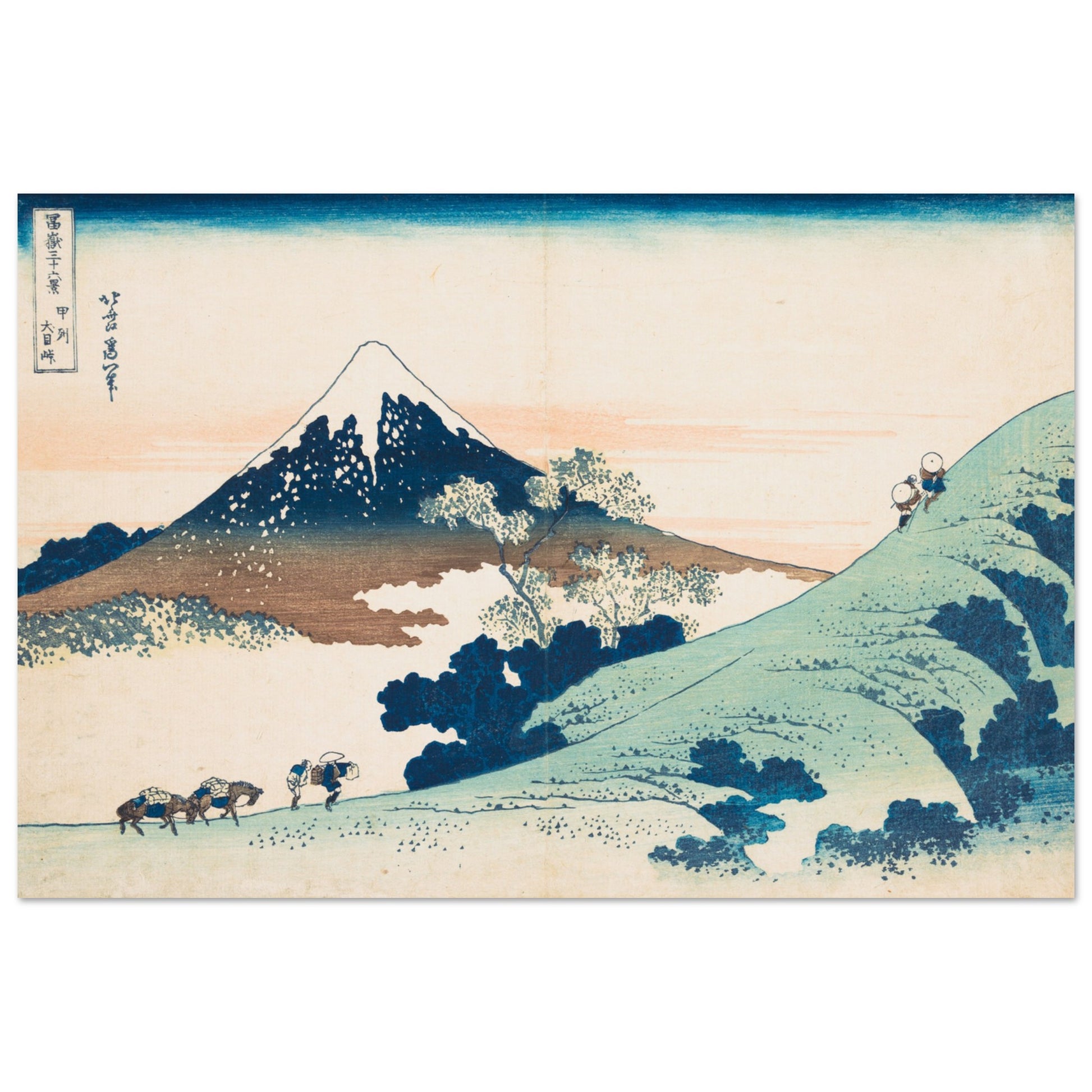 Fuji from Inume Pass - by Katsushika Hokusai