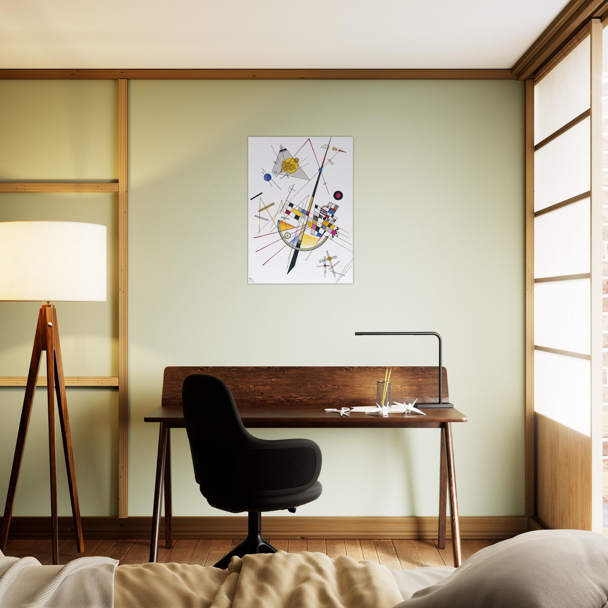 Poster of Wassily Kandinsky's Delicate Tension - A captivating art print of harmonious hues and abstract allure