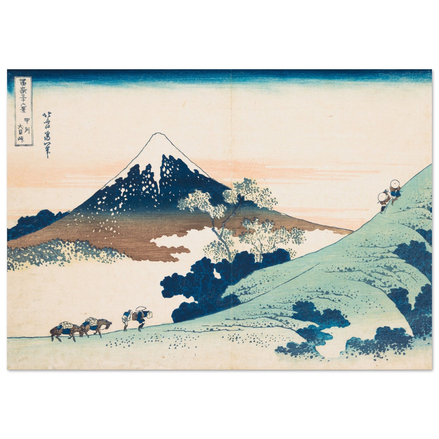 Fuji from Inume Pass - by Katsushika Hokusai