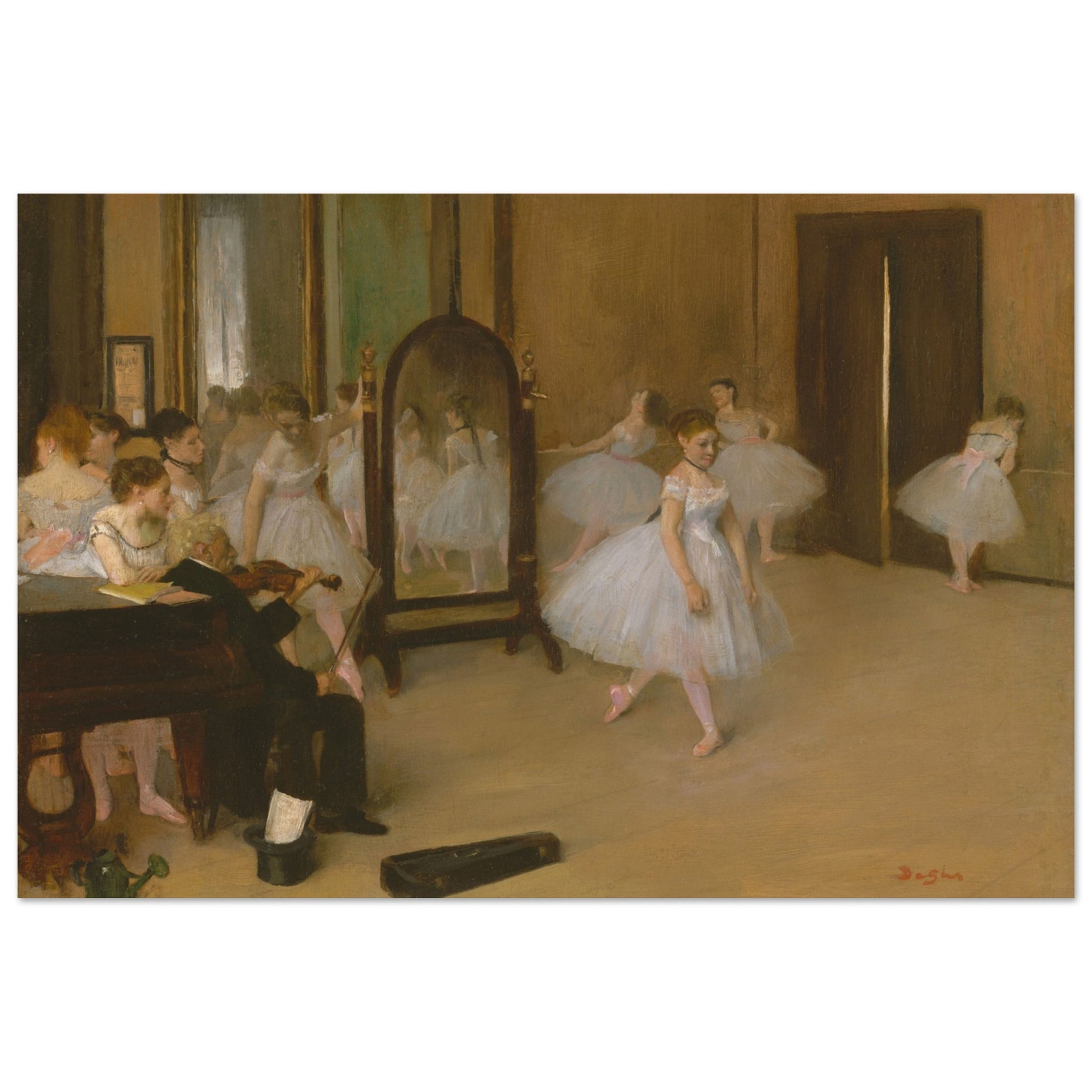 Edgar Degas poster: Dancing Room - Ballet dancers in graceful motion, a masterpiece of artistic movement